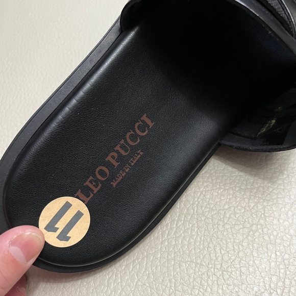 NWT - Leo Pucci Men’s Leather Sandals - Made in Italy - US 11/EU 44 - Picture 5 of 9